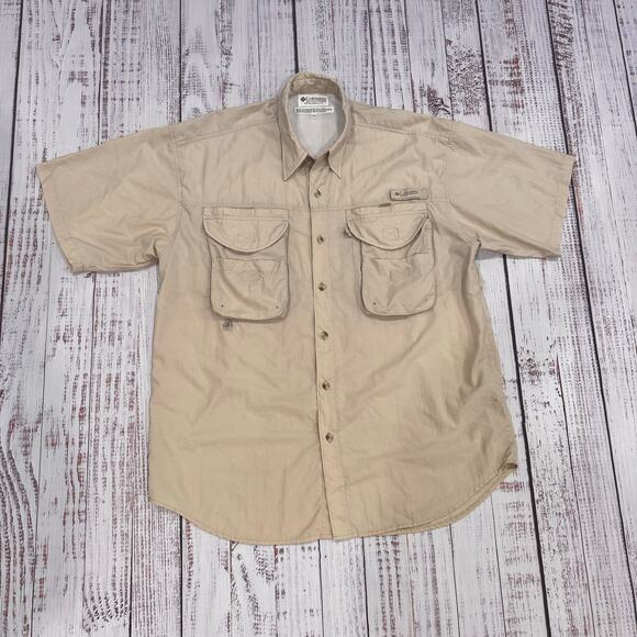 Columbia Other - Columbia PFG Fishing Shirt M Tan Utility Outdoor